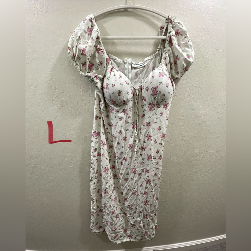 Wild Fable White Floral Print Women's dress - L